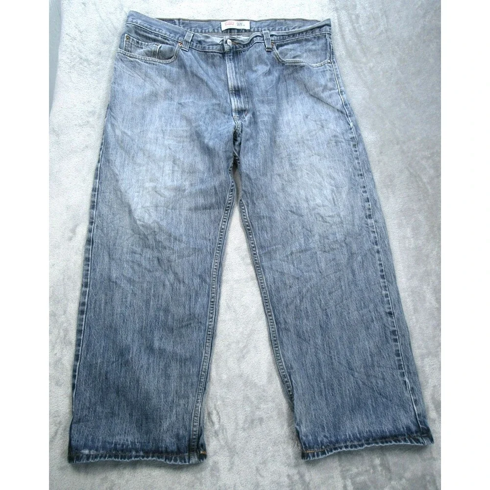 Levi's 569 Jeans Mens 42x30 (Actual 39x26.5) Relaxed Fit Straight Leg Blue